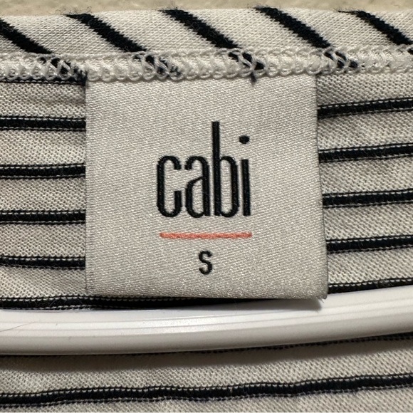 CABI Women's Skipper Flutter Sleeve Tee‎ Size Small - White/ Black Striped - Picture 4 of 6